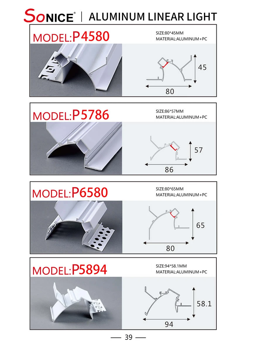 P1996W560 Wall Washer Ceiling Corner Profile with LED Strip