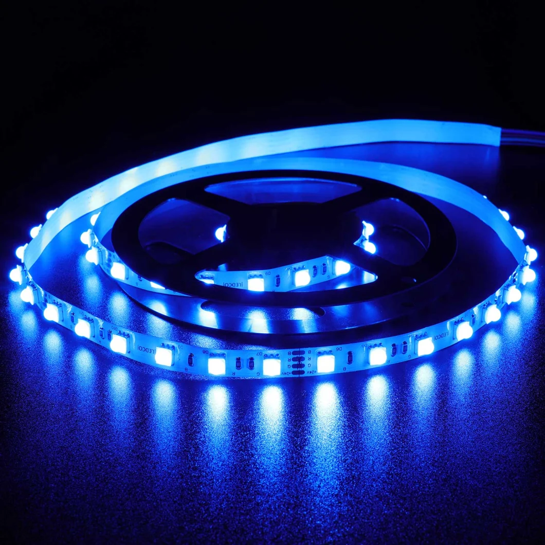 Small angle Strip Light RGB LED Strip SMD5050 60leds/m Ip20 Flexible White RGB lens LED Strip