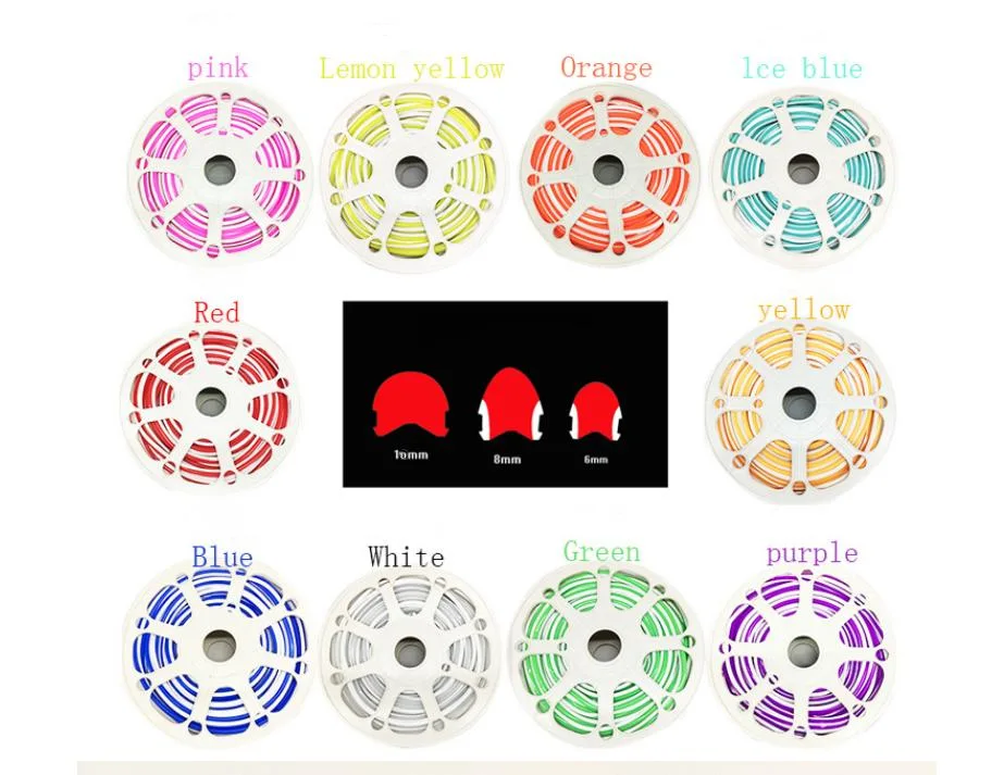 50m Roll 8mm 14 Colors Work with S LED Flexible Strip Pure Silicone Split Neon Cover for Neon Light